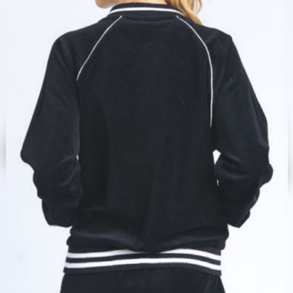 Last one! Mono b Velour Striped Track Jacket - Picture 4 of 4
